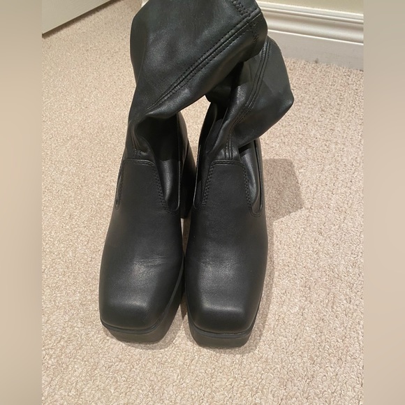 Trendy leather Windsor Smith platform booties - Picture 4 of 6